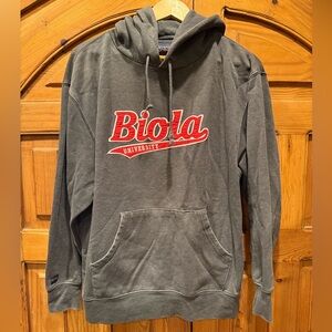 Vintage Biola University Grey and Red Jansport Hoodie, size L